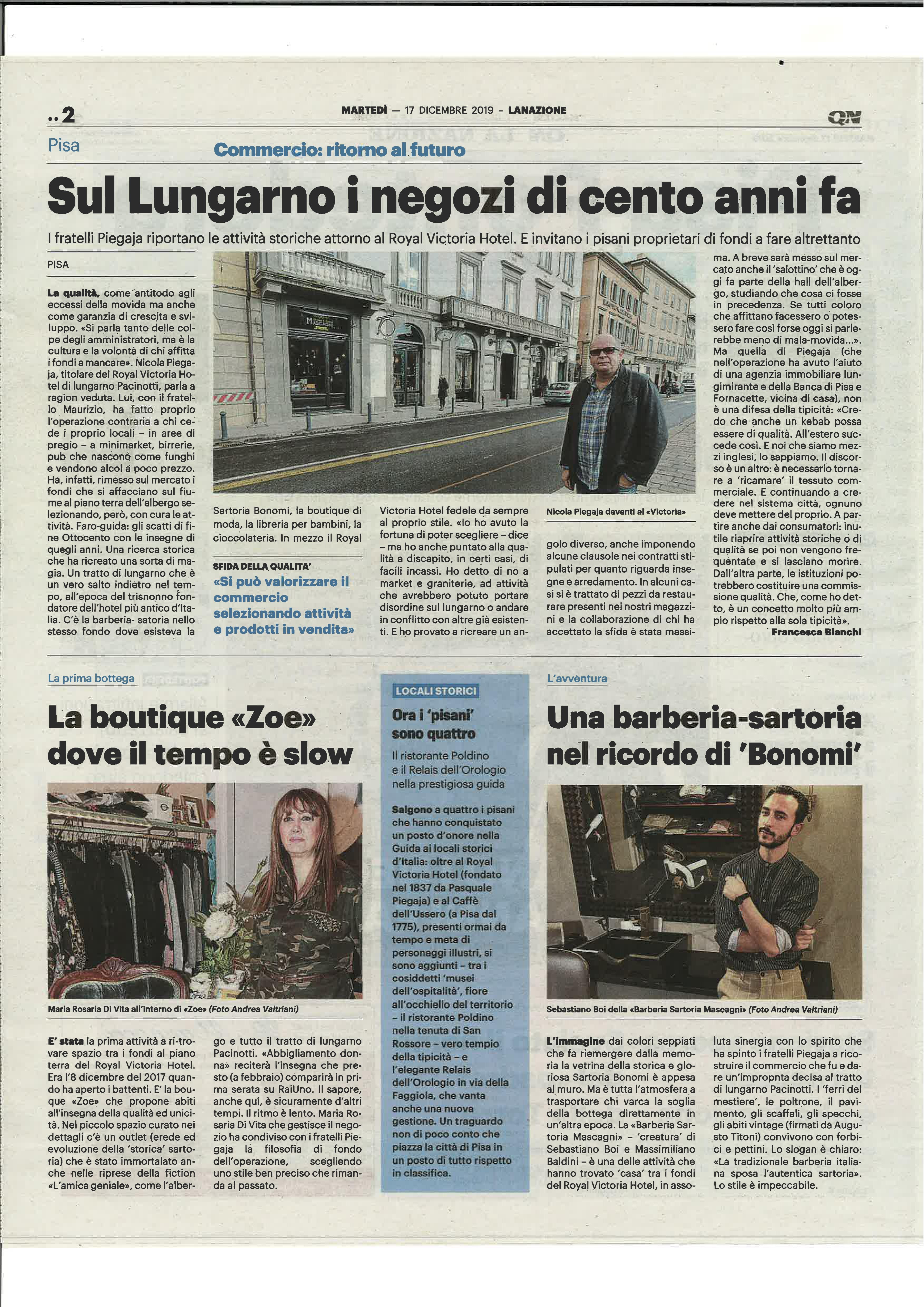 Sul Lungarno i negozi di cento anni fa